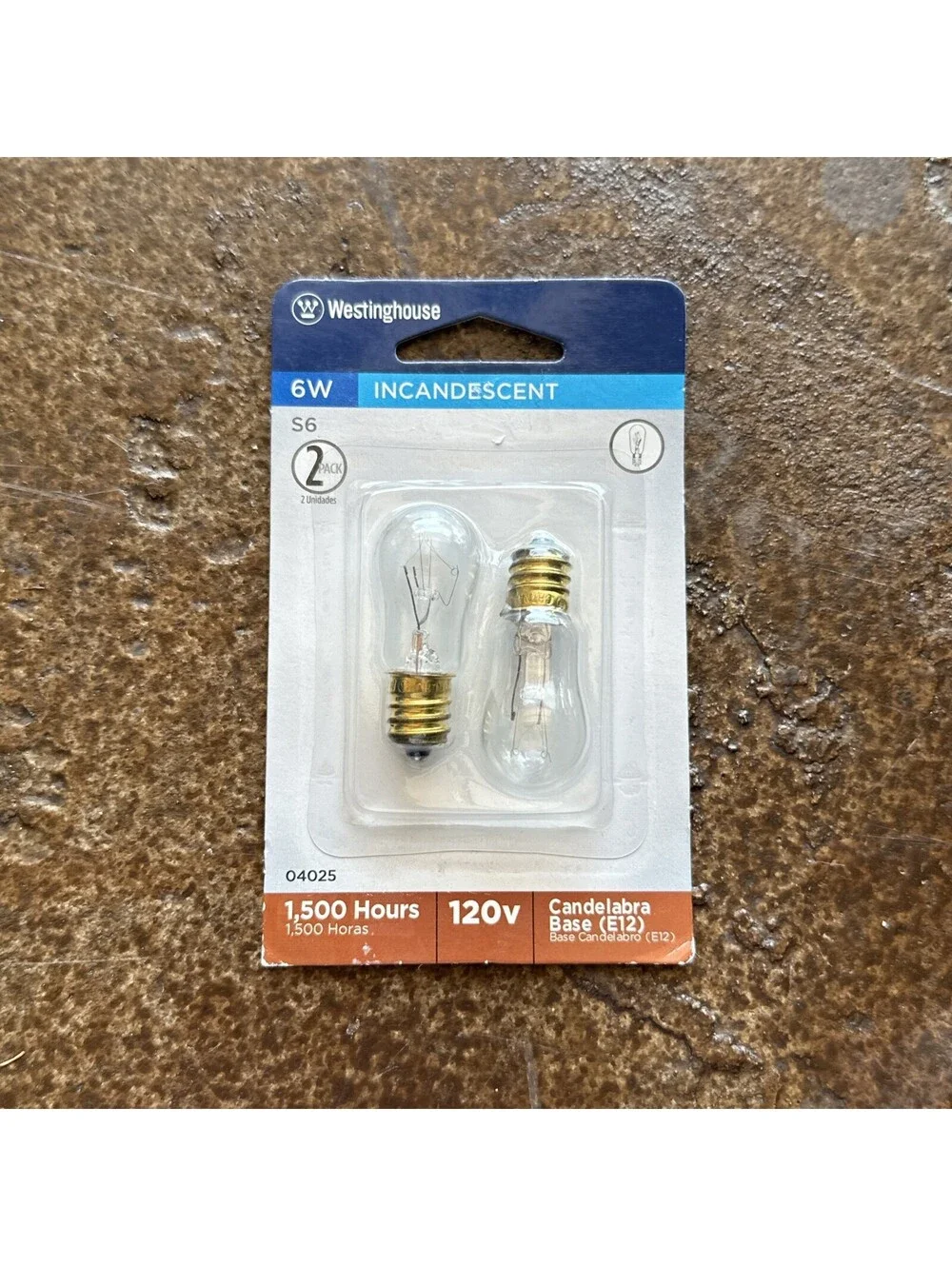 NEW Westinghouse 04025- 6 Watt S6 Accent Light Bulb 2 Bulbs